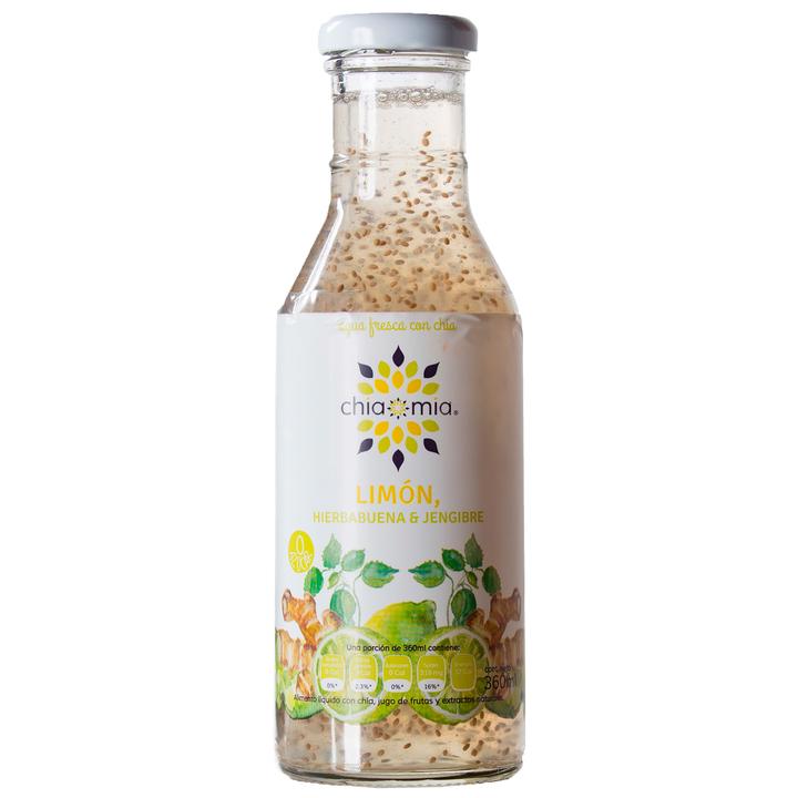 Agua Fresca Chia Limon, Hierbabuena Y Jengibre 360 Ml