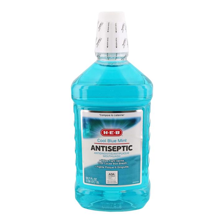 Heb Enjuague Bucal Antiseptic Cool Blue Mint 1.5 L