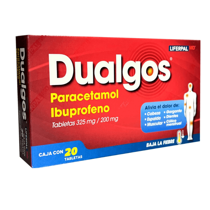 Dualgos Paracetamol Ibuprofeno 20 Tabletas