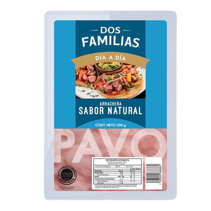Arrachera De Pavo Sabor Natural 500 G