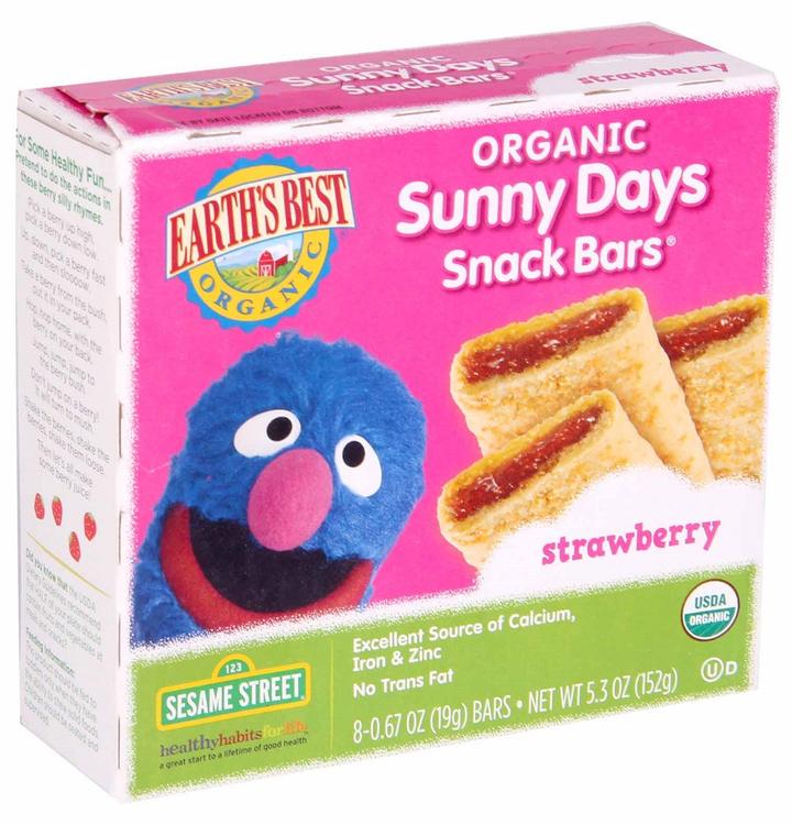 Snack Barras De Fresa Organico 8 Pz