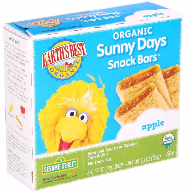 Snack Barras Manzana Organico 8 Pz