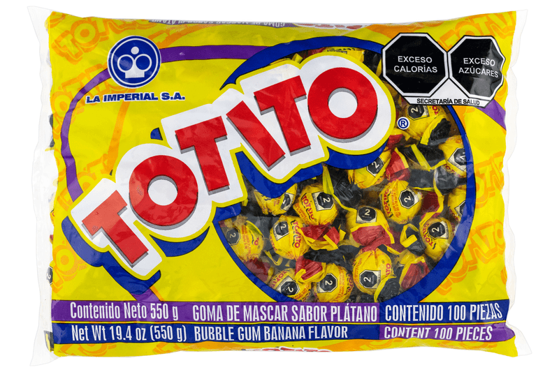 Goma De Mascar Totito Plátano 100 Pz
