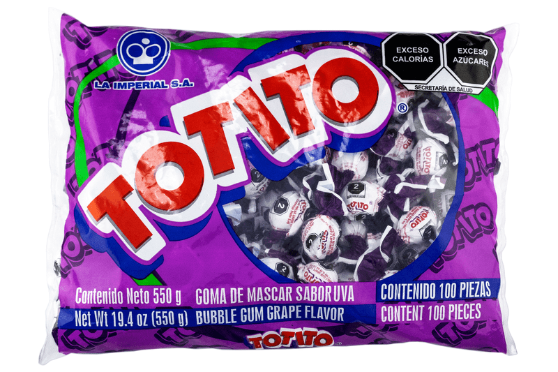 Goma De Mascar Totito Uva 100 Pz