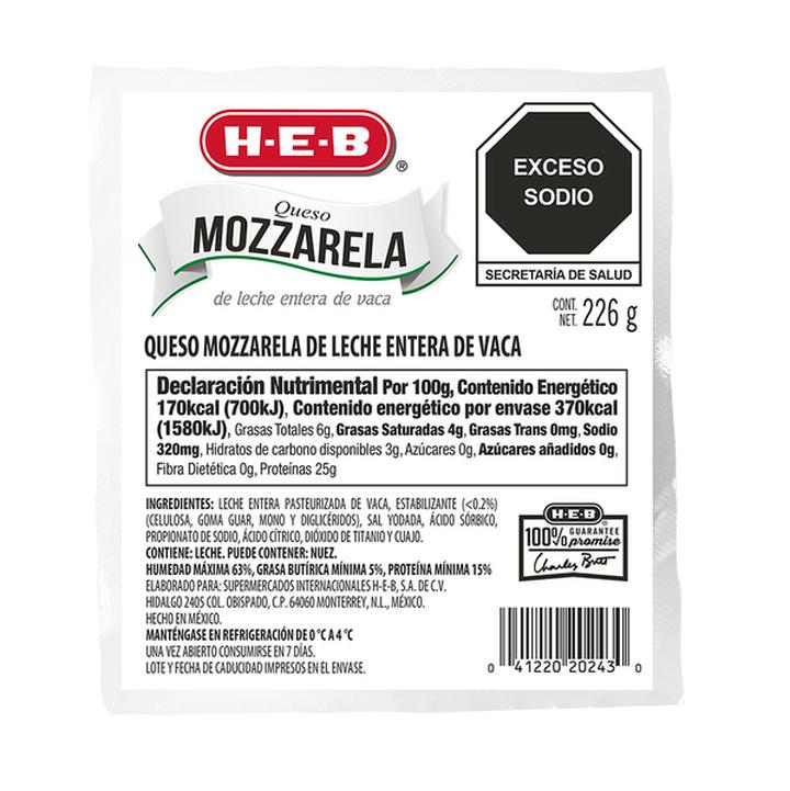 Heb Queso Mozzarella Fresca 226 G