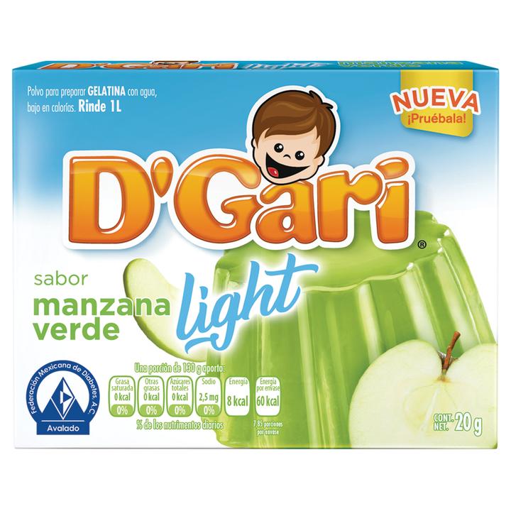 Gelatina Light Manzana Verde 20 G