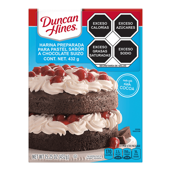 Harina Para Pastel Chocolate Suizo 468 G