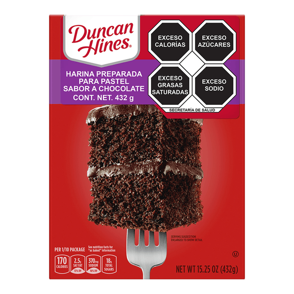 Duncan Hines Harina Para Pastel Chocolate 468 G