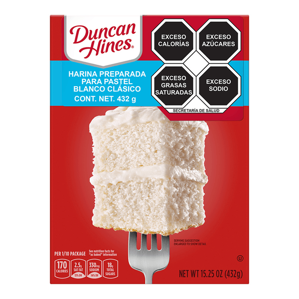 Duncan Hines Harina Para Pastel Blanco 432 G