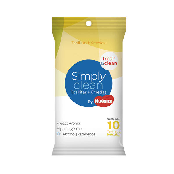 Pañuelos Faciales Húmedos Simply Clean 1 Pz