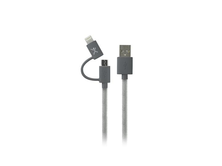 Cable De Carga 2/1 Lightning Y Micro Usb 1 Pz