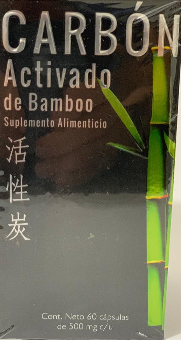 Carbon Activado De Bamboo 60 Capsulas 1 Pz