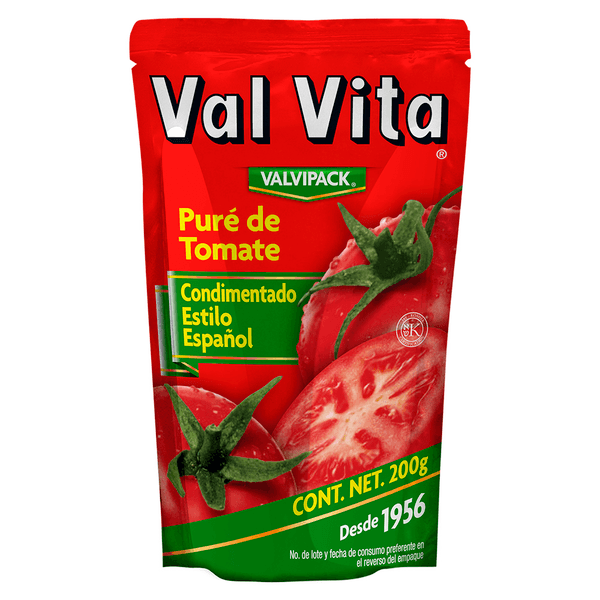 Puré De Tomate Valvipack Condimentado Estilo Esp 200 G