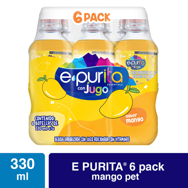 Agua Saborizada Mango 6 Pack 330ml 1 Pz