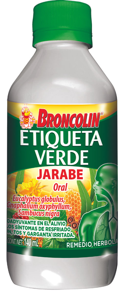 Broncolin Antigripal Jarabe Etiqueta Verde 140 Ml