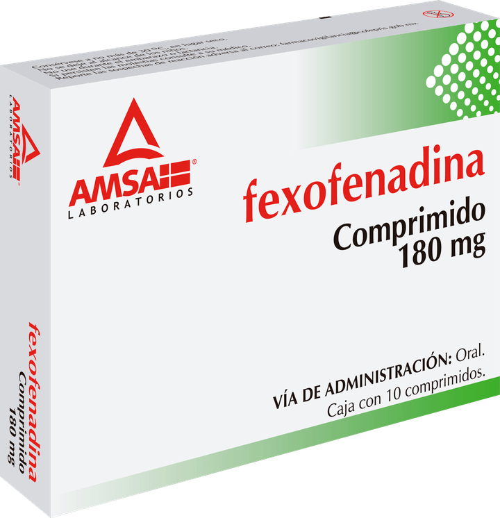 Fexofenadina 180 Mg 10 Comprimidos Gen 10 Pz
