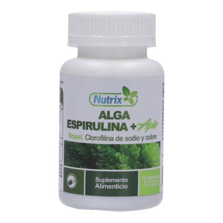 Alga Espirrulina 400 Mg 60 Capsulas 1 Pz