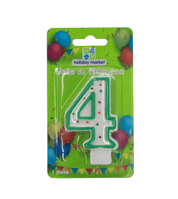 Vela Para Pastel Número 4