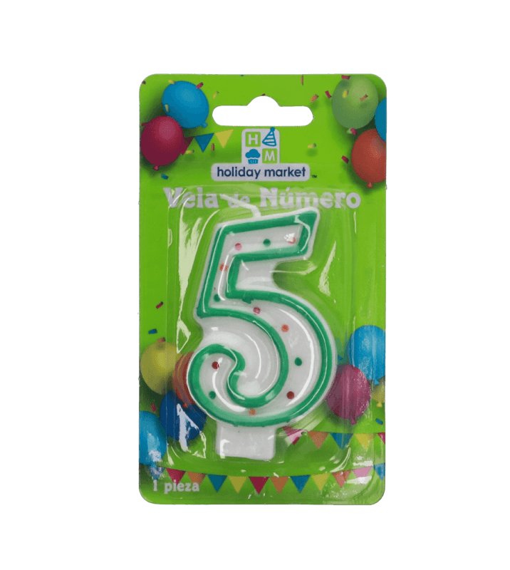 Vela Para Pastel Número 5