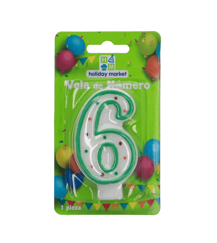 Vela Para Pastel Número 6