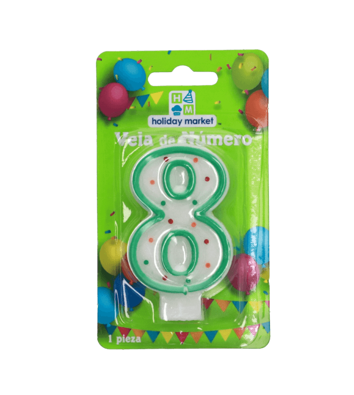Vela Para Pastel Número 8