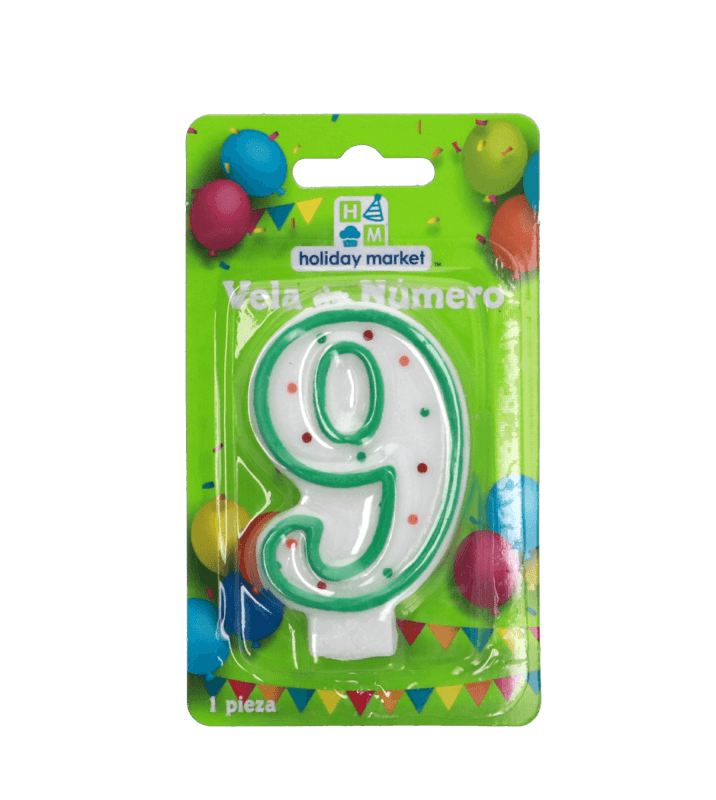 Vela Para Pastel Número 9