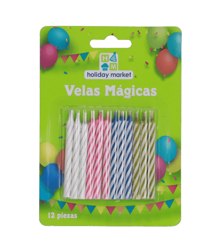 Velas Mágicas Para Pastel Con 12 Pz