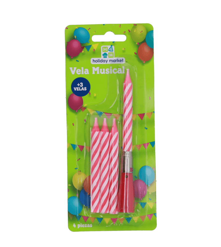 Velas Musicales Para Pastel Con 4 Pz
