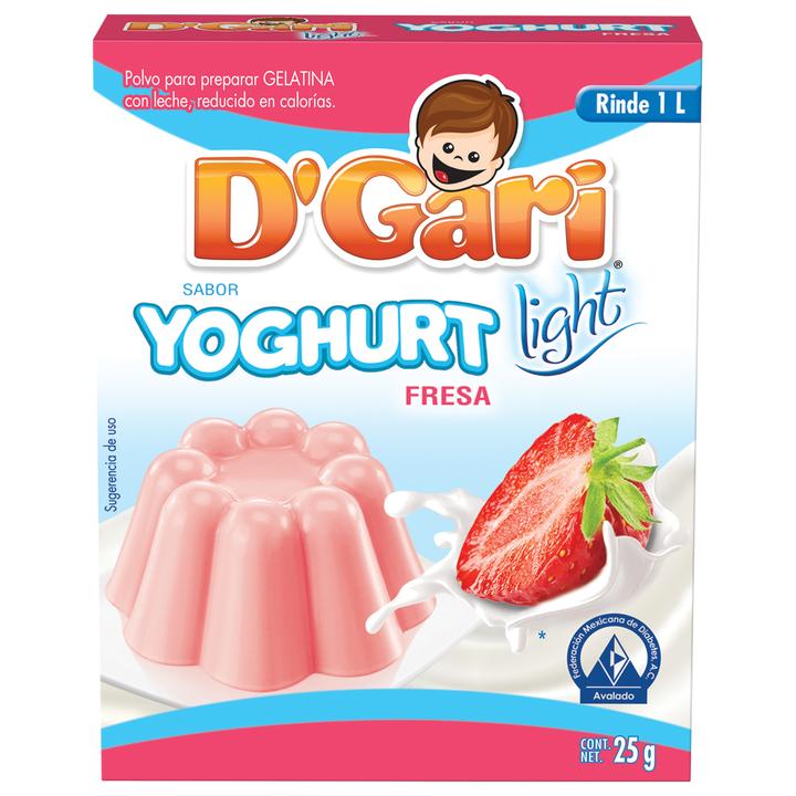 D'Gari Gelatina Yogurt Light Fresa 25 G