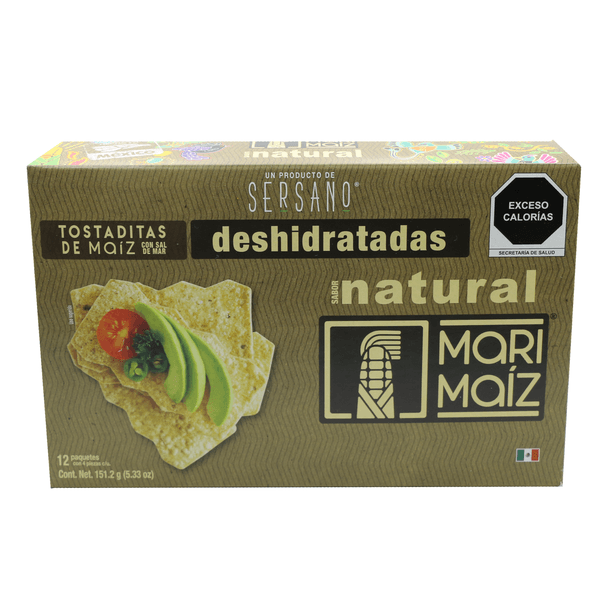 Tostaditas De Maiz Deshidratadas Naturales 151.2 G