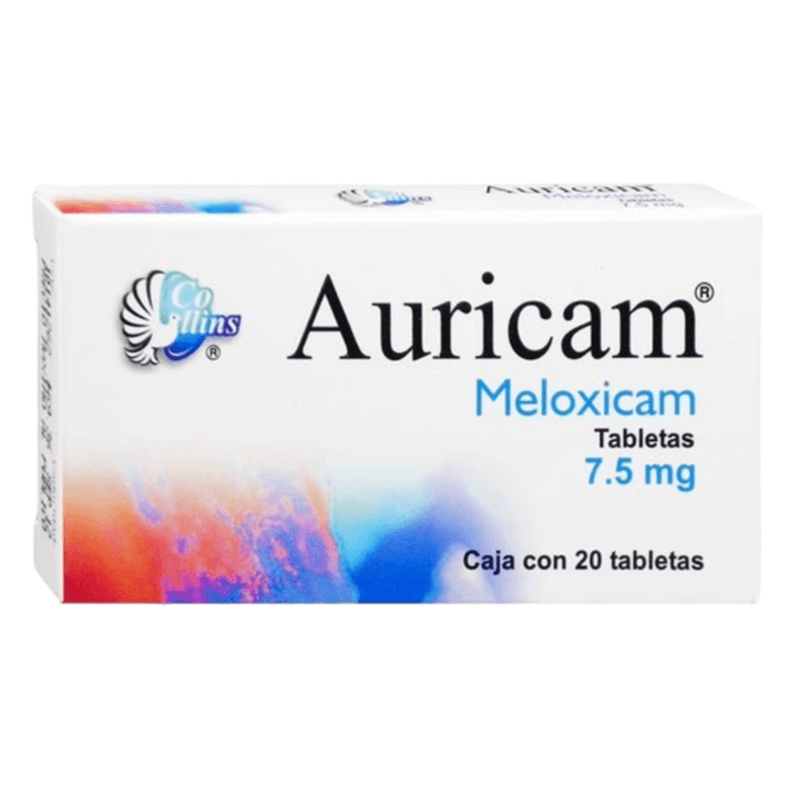 Auricam Meloxicam 7.5 Mg 20 Tabletas