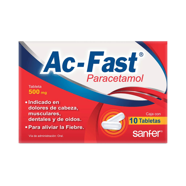 Ac-Fast 500 Mg 10 Tabletas Gen 10 Pz