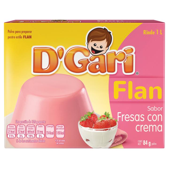 Flan Fresas Con Crema 84 G