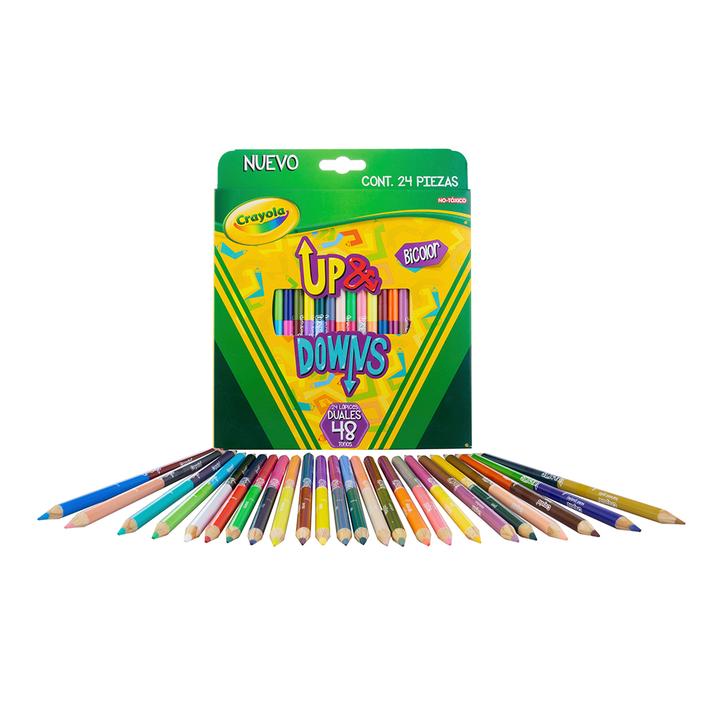 24 Lápices De Color Duales 24 Lapices Bicolor Up 24 Pz