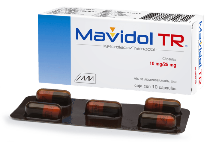 Mavidol Tr 10/25mg 10 Cap Ketorolaco Tramadol Gen 10 Pz