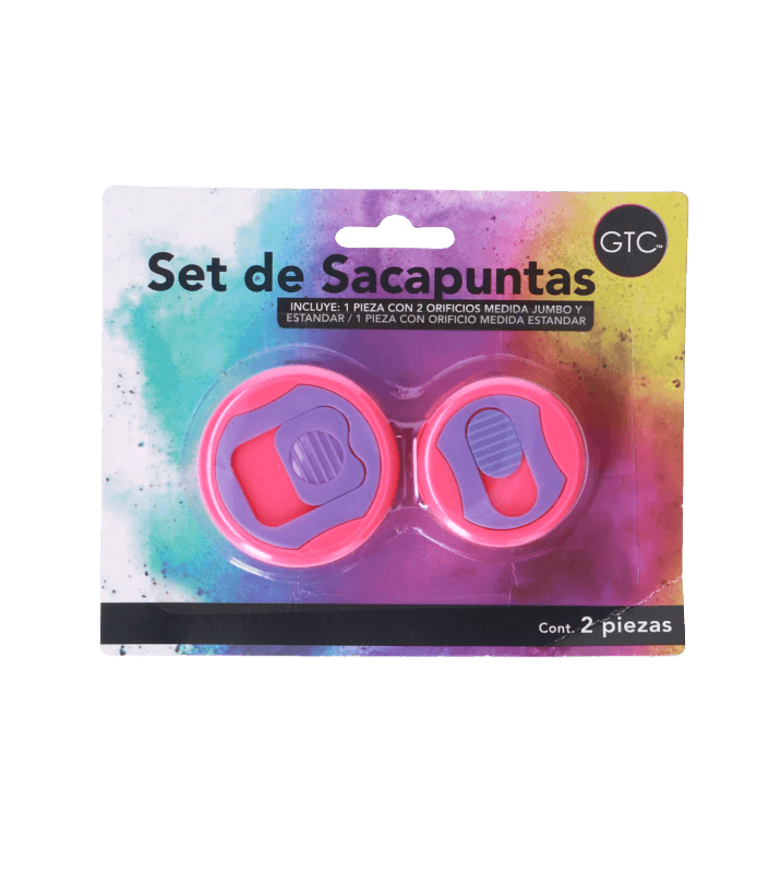 Sacapuntas Set 2 Orificios Estandar Y Jumbo 1 Pz
