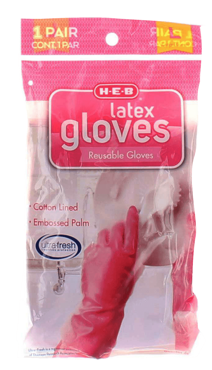 Guantes Heb Ultra Fresh Latex Reusable Grande 1 Par