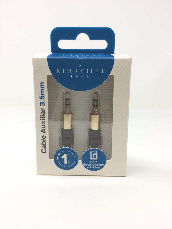 Cable Auxiliar 3.5mm Negro 1 Pz