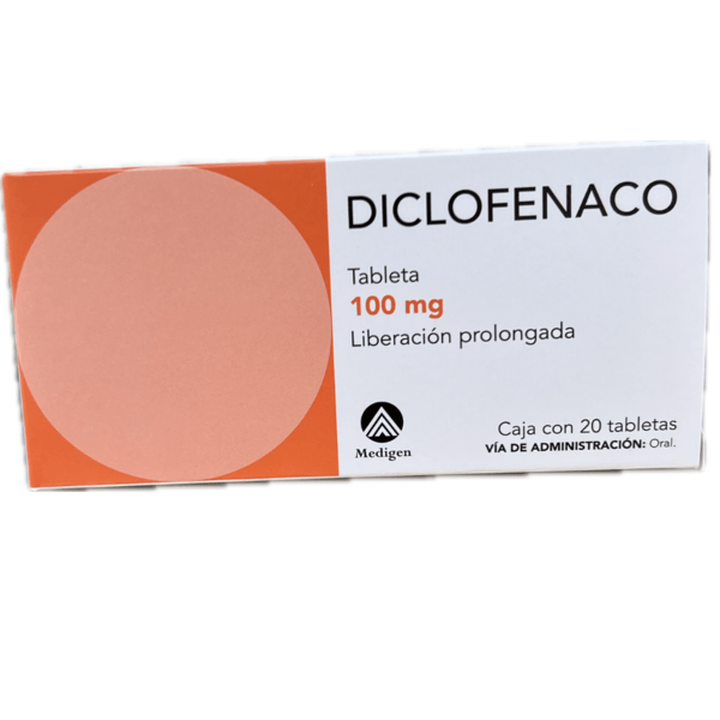 Diclofenaco 100 Mg 20 Tabletas