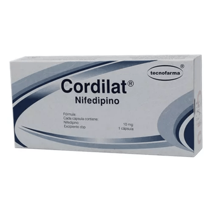Cordilat Nifedipino 10 Mg 20 Cápsulas