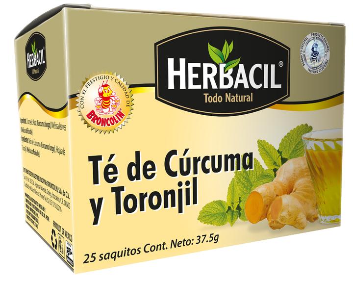 Herbacil Te De Curcuma Y Toronjil Con 25 Pz