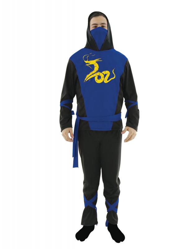 Disfraz Ninja Azul Hombvre 1 Pz