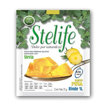 Polvo Para Gelatina Jelly Pina 25 G