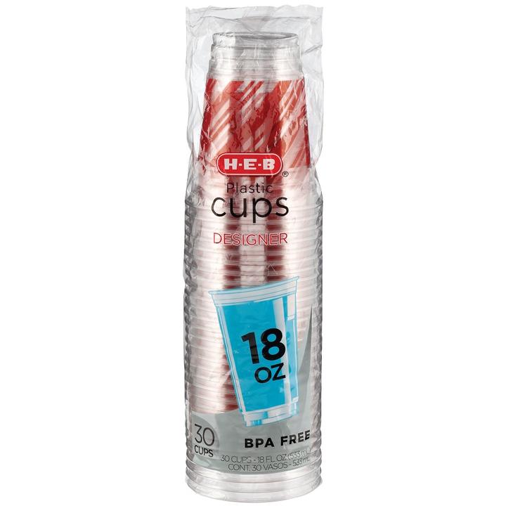 Vaso Plastico Diseño 18 Oz 30 Pz
