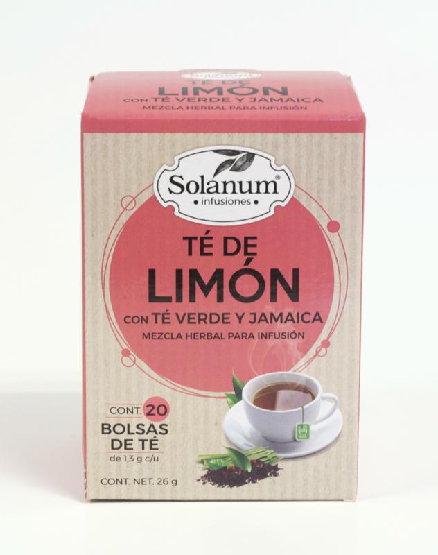 Té De Limón Con Té Verde Y Jamaica 20 Pz
