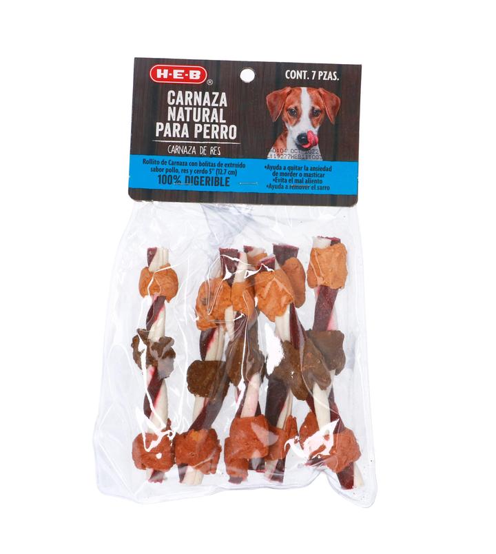 Carnaza Natural De Res Para Perro Rollito 7 Pz