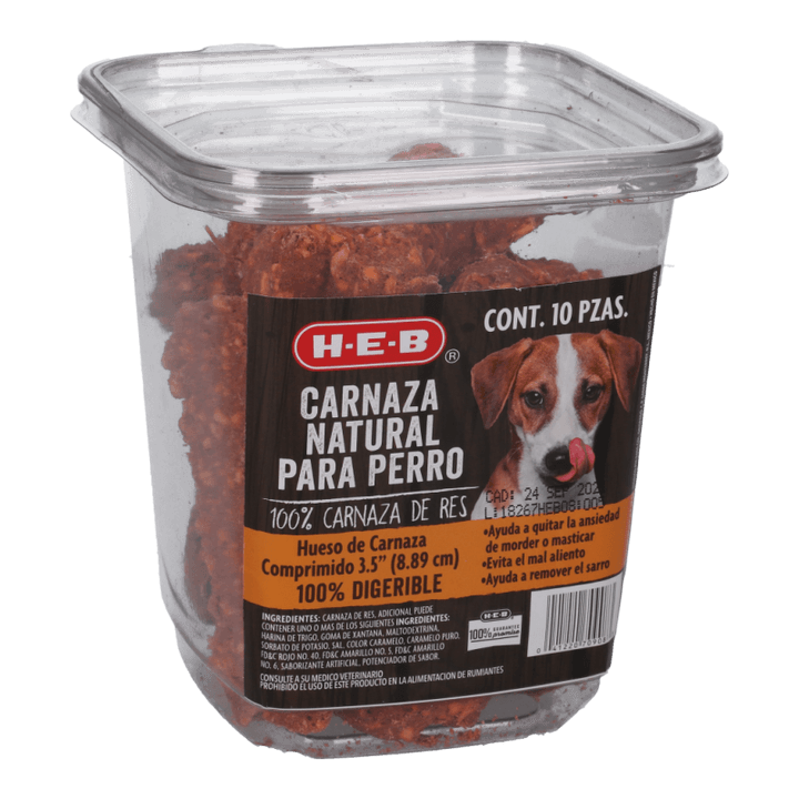 Carnaza Natural De Res Para Perro Hueso 10 Pz