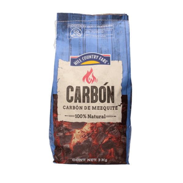 Hcf Carbón De Mezquite 100% Natural 3 Kg 1 Pz