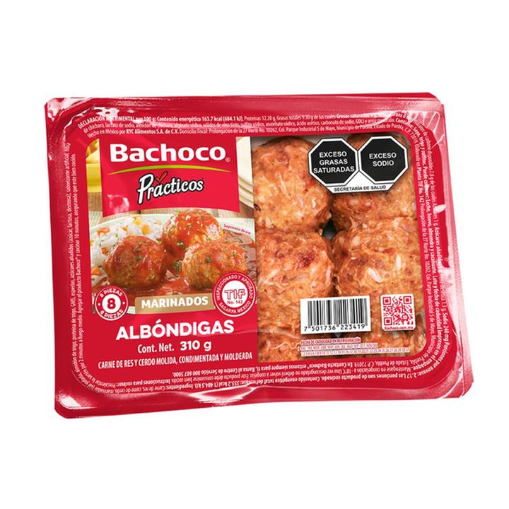 Albóndigas De Res Prácticos Bachoco 310 G