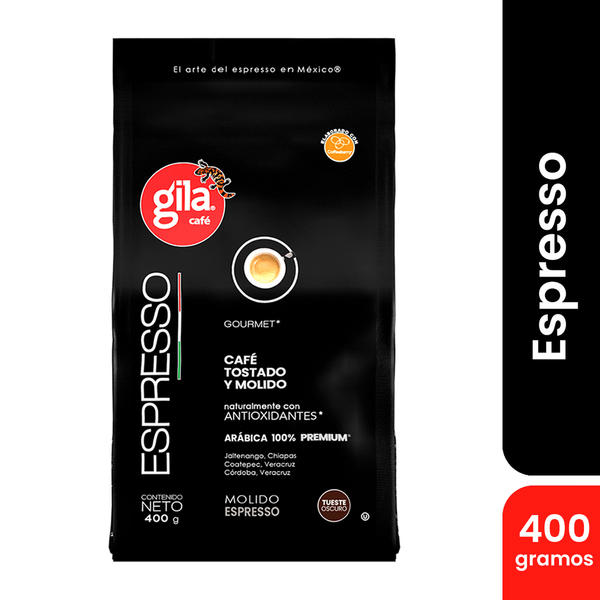 Gila Café Espresso Tostado Y Molido Oscuro 400 G